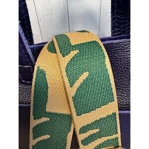 Crossbody Purse BOHO Green Tan Bag Strap Guitar Strap NEW